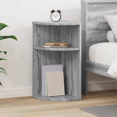 vidaXL - Bijzettafel - Grijs - Sonoma - 29,6 - x - 29,6 - x - 60 - cm - Bewerkt - hout