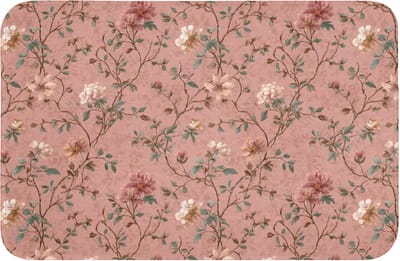 Badmat 60x40 cm - Antislip - Botanisch - Bloemen - Roze - Badmatten voor badkamer - Badkamermat - Douchemat - Badkamer mat