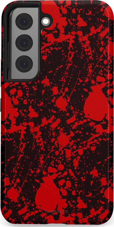 Casetastic Hoesje Geschikt voor Samsung S22 - Stijlvolle Beschermende Duo-layer Case - In de schaduw van bloed