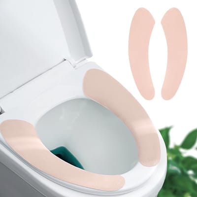 Warm en Comfortabel Toiletbrilhoes - Zelfklevend, Verstelbaar en Op Maat te Snijden, Eenvoudig te Reinigen, Ideaal voor Thuisbadkamers (Roze)