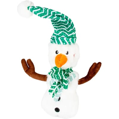 Duvoplus - Hond - Xmas Pluche Sneeuwman Leo 20x35x9cm Meerkleurig - 162160