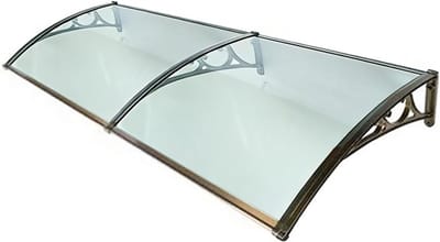 Deurluifel Overkapping - Entree Luifel Buiten - Bescherming Huis - Zelfreinigend Polycarbonaat - 82x55cm - Transparant