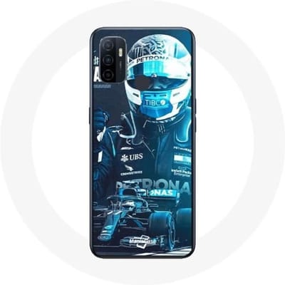 Oppo A53 Case Formule 1 Valtteri Bottas F1 Driver Zwart zwart