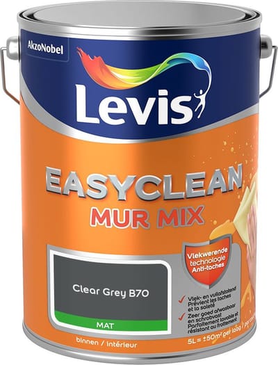 Levis - Easyclean Mur Mat Mix - Clear Grey B70 - Mengverf - 5 L