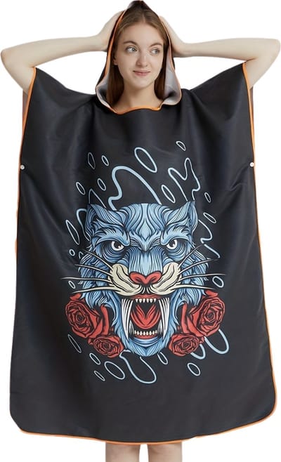 Nivard Surf Poncho Voor Volwassenen - Omkleed Handdoek Zacht - Dames & Heren