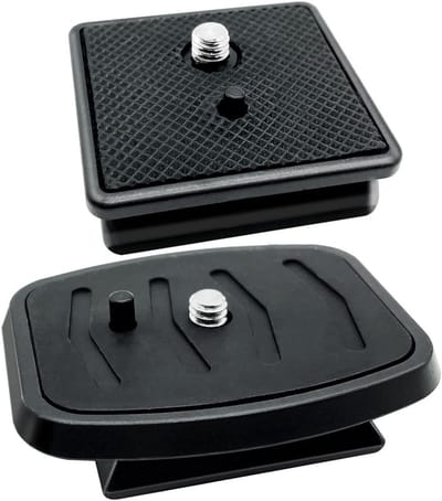 Set van 2 snelontgrendelbare tripodplaten van 41mm en 43mm voor camera's - universele montageadapter voor statieven en accessoires