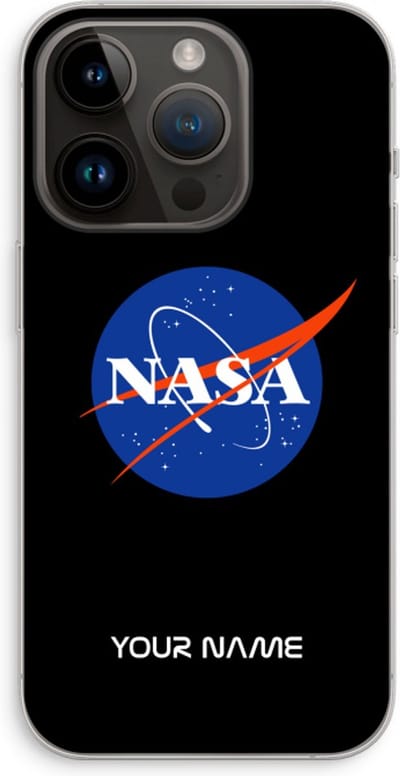 Gepersonaliseerd - Case Company® - Hoesje geschikt voor iPhone 14 Pro hoesje - NASA - Soft Cover Telefoonhoesje - Bescherming aan alle Kanten en Schermrand