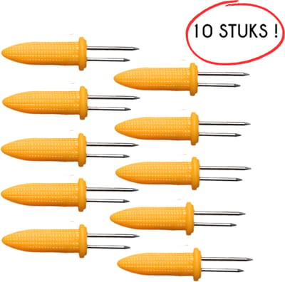 S4D® - Maishouders - Mais Prikkers - Mais Houders - Handig Voor BBQ, Tapas En Snacks - 10 STUKS !
