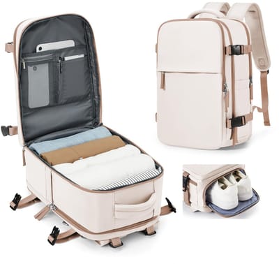 Dailygoods- Reisrugzak Waterdicht - Handbagage 40x30x20 - Casual Daypack - Laptopcompartiment 14 inch - Gewatteerde Schouderbanden - Organisatie 180° Opening