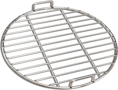 Peysaitr - RVS Stoomrek - Barbecue Rooster - Grillrooster met Handvat - Multifunctioneel Kookrek - BBQ Accessoire - Zilver - Rond - 43cm - 1 stuk