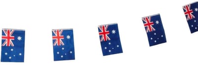 SnelShoppen - Australia Vlag 40 Stuks Slinger 11,4m Nationale Vlaggen 14x21cm voor Tuin, Feest en Bar Decoraties