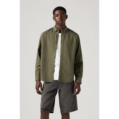 Levi's Authentic Button Down Cycle Olive Garmen Maat: S | Casual Overhemden Outlet | Heren | Groen