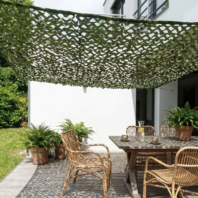 Lomera Schaduwdoek Camouflagedoek Groen - Camouflagenet - Zonnezeil Rechthoek - Camouflage Net - Zonwering - Zonnescherm - Schaduwnet - Tuinnet - Camouflage Schaduwdoek - Terras en Tuin - Tarp - Camonet - met Draagtas