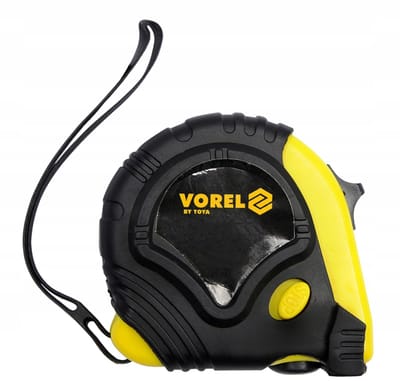 Vorel Rolbandmaat 3m x 16mm met Rubberen Omhulsel