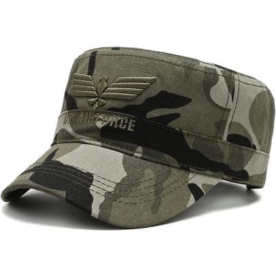 Casquette de Baseball Camouflage Militaire pour Adulte Chapeau Plat Type Dad Chapeau Décontracté Protection Solaire Printemps Été Adjustable black