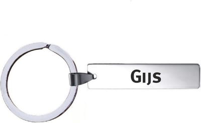 Sleutelhanger Met Naam - Gijs - RVS
