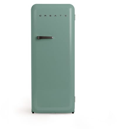 CREATE - Koelkast in retrostijl - Sage - Handvat Zwart - FRIDGE RETRO 281L