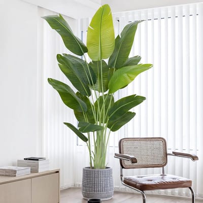 Kunstplant Paradijsvogel - Zijden boom - Woonkamer decoratie - Levensecht ontwerp - 200 cm hoog - Groen