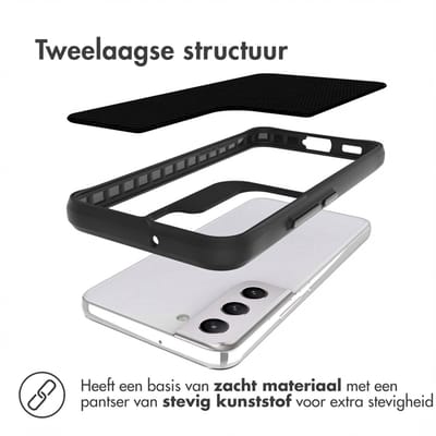imoshion Hoesje - Geschikt voor Samsung Galaxy S22 - Hybrid Carbon Case - Zwart