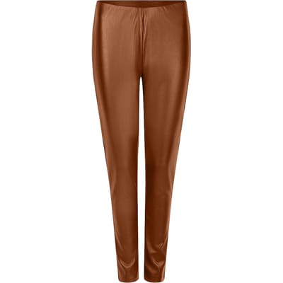 EsQualo Trousers Tregging Pu Brown Maat: 36 | Pantalons Outlet | Dames | Bruin