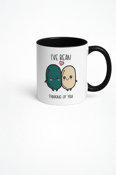 Grappige Mok 'I've Bean Thinking Of You' met Leuke Boontjes - Origineel Cadeau