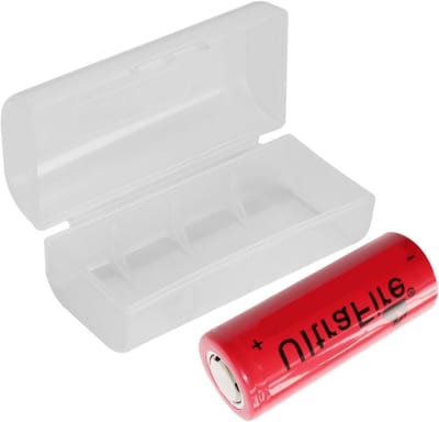 Oplaadbare 26650 batterij met 8800mAh capaciteit - 2 stuks met opbergdoos en beschermhoes voor optimale opslag en gebruik