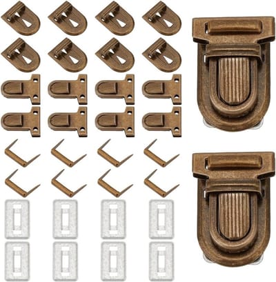 10 Sets IJzeren Sloten voor Handtassen en Portemonnees - Antieke Bronzen Sloten voor DIY Projecten, Veiligheid en Duurzaamheid