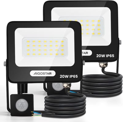20W LED Buitenlamp met Bewegingssensor, 1650 Lumen, IP65 Waterdicht, 4000K Daglicht Wit
