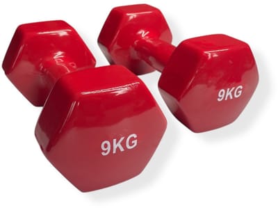 Padisport Dumbell Vinyl - Dumbells 9 Kg - Halter - Gewichten Set Halters - Gewichten 9 Kg - Gewichten