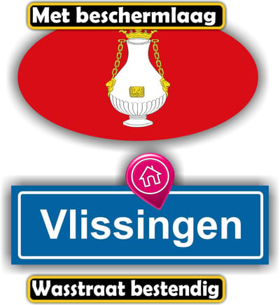 Jerma - Vlissingen - Auto - Sticker - set 2 - Ovaal 13x7 cm - rechthoek 13x6 cm - Zelfklevend - Vinyl