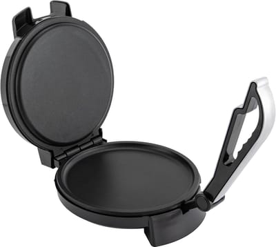 Pancake Maker - Tortilla Pers - Snelle Maaltijden - Dubbelzijdige Verwarming - 26 x 34 x 19.5 cm - Zwart Zilver