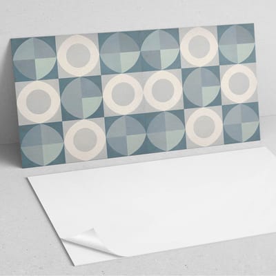 Coloray Wandpanelen Zelfklevend - Geometrie van cirkels en vormen PVC Wandpaneel - 100 cm x 50 cm - Grijs Wandbekleding Zelfklevend - 1 stuk - Abstractie Wandpanelen Zelfklevend - Keuken Wandpanelen - Wandpanelen Badkamer