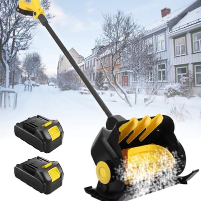 Draadloze Sneeuwblazer - Elektrische Sneeuwschuiver - Oprit Sneeuwvrij - Dubbele Batterijen Inclusief - 41cm Werkbreedte