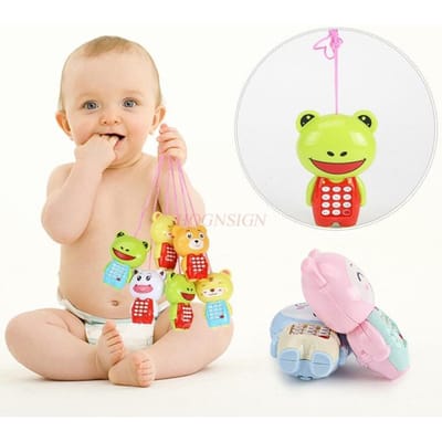 Jouets pour enfants Dessin animé Téléphone portable Téléphone Bébé Preuve de morsure légère Éducation précoce Garçons et filles Machine à histoires pour bébé