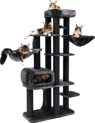 Petrebels Interstate 199 Krabpaal XXL - Pepper - Design Krabmeubel - 12 cm Dikke Stammen
