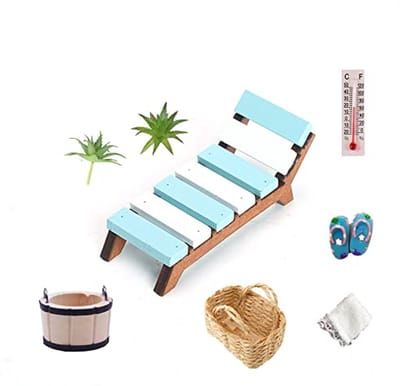 Miniatuur Sauna Accessoires Decoratie voor Geldgeschenk – Wellness Cadeau Idee