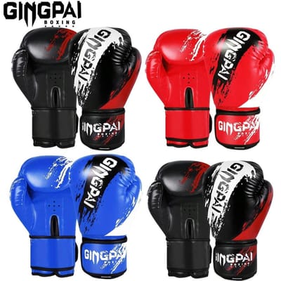 Volwassen Bokshandschoenen Mannen Training Sparring Comfortabel Verstelbaar Stootkussens Handbeschermer Zwart Rood Blauw 6oz