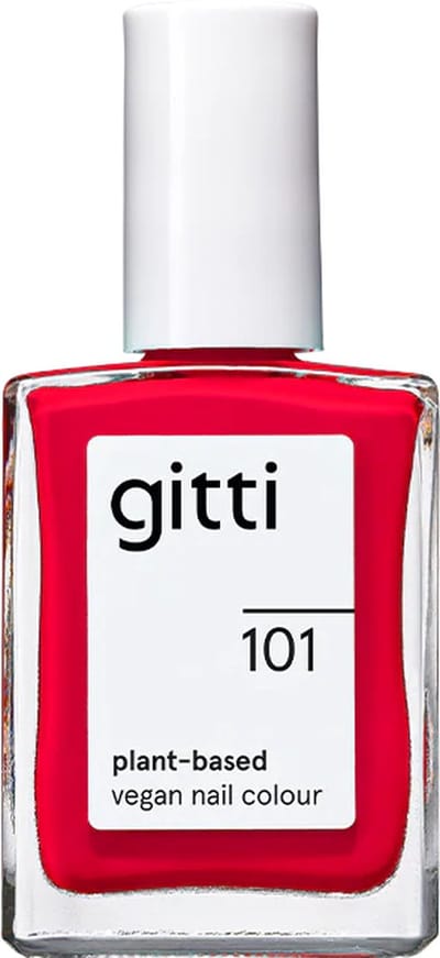 Gitti No. 101 - Fiery Red - nagellak - minimaal 82% natuurlijk - 23 vrij - manicure - blijft 7 dagen zitten