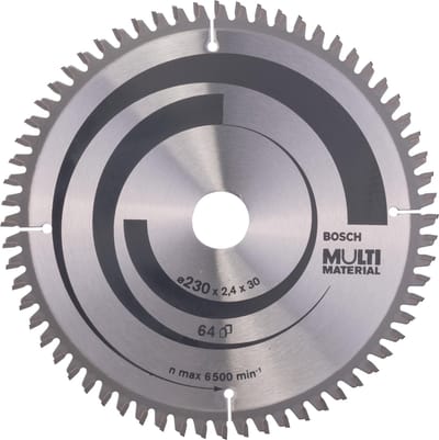 Bosch Multi Material circular saw blade - for wood plastic aluminium non-ferrous metal epoxy abrasive materials