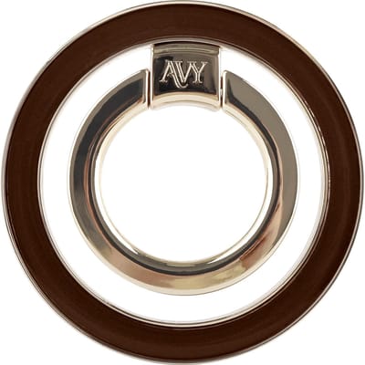 AVY Ringhouder Standaard | Vinger Houder | Compatibel met MagSafe | 360° Draaibaar | Smartphone Grip | Tijdloos Design | Stijl & Grip | Bruin