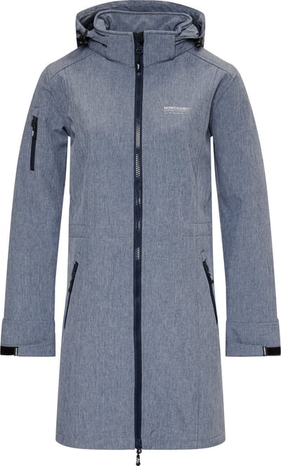 Nordberg Gisella - Softshell Outdoor Zomerjas Dames - Ocean Blue Melange - Maat S