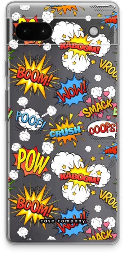 Case Company® - Hoesje geschikt voor Google Pixel 6a hoesje - Pow Smack - Soft Cover Telefoonhoesje - Bescherming aan alle Kanten en Schermrand