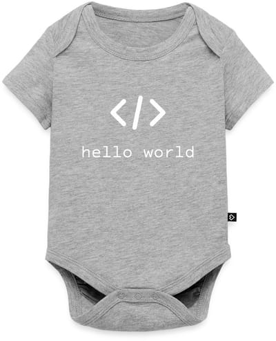 Hello World Programmeurs Baby Rompertje Met Korte Mouwen