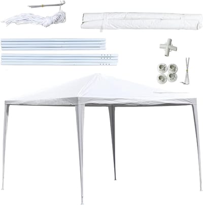 Famanu – Partytent 3 x 3 meter - waterdicht - inclusief stevige frame - paviljoen voor tuin en terras - geleverd met haringen en scheerlijnen - gemakkelijk op te zetten - geschikt voor buitenfeesten en evenementen