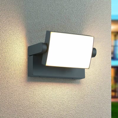 TRIO KANSAS - Wandlamp - Antraciet - incl. 1x SMD 10W - Kantelbaar - Buitenverlichting - IP54