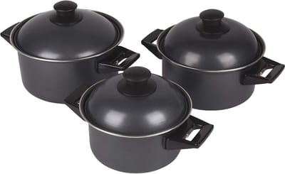 Bo-Camp - Pannenset - Rondo - 3-Delig - Carbonstaal