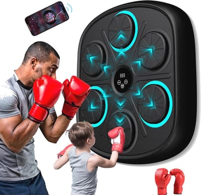Boksmachine met Bluetooth en LED-verlichting voor wandmontage - Ideaal voor thuistraining en sport