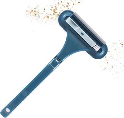 Raamwisser met Borstel - Schoonmaakgereedschap Raam - Schermen Reinigen - Slijtvaste Constructie - 43 x 21 x 1.5 cm - Blauw
