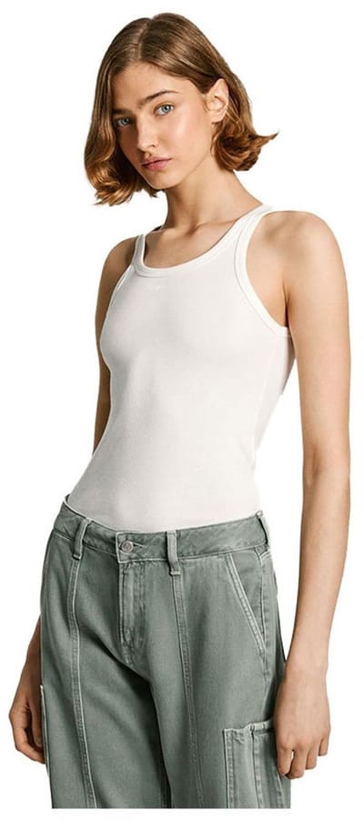 Pepe Jeans Eliel Mouwloos T-shirt Wit XS Vrouw