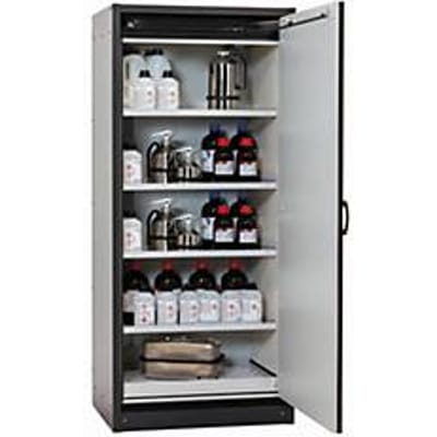 Veiligheidskast type 30 asecos Q-CLASSIC-30, scharnierende deur, rechts scharnierend, verkeerslicht voor rood, B 864 x D 620 x H 1947 mm